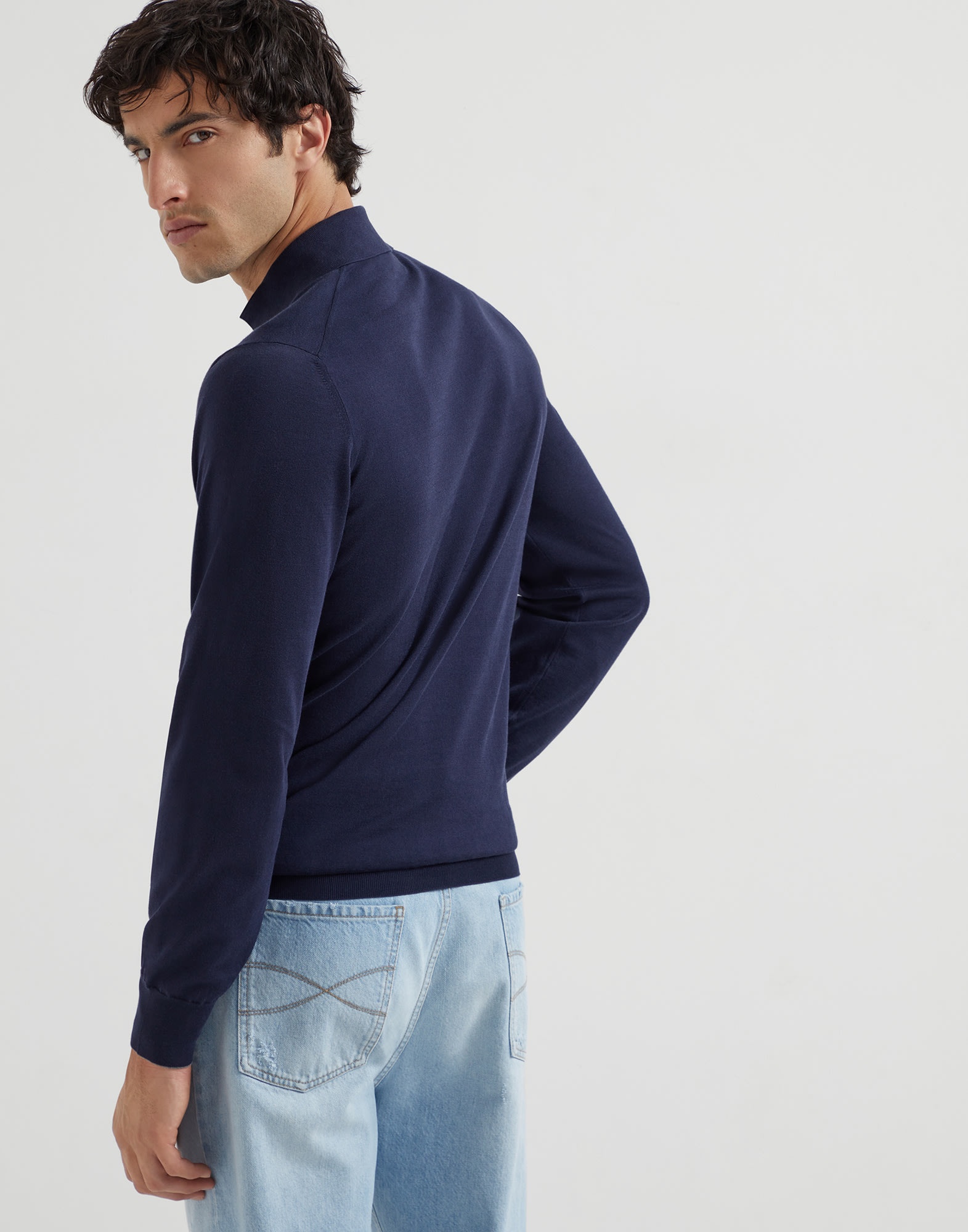 Cotton lightweight knit polo shirt - 2