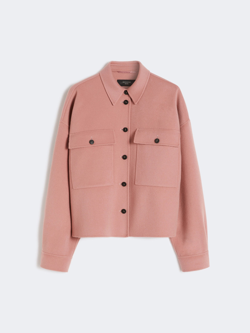 Double-faced wool-blend jacket - ANTIQUE ROSE 1