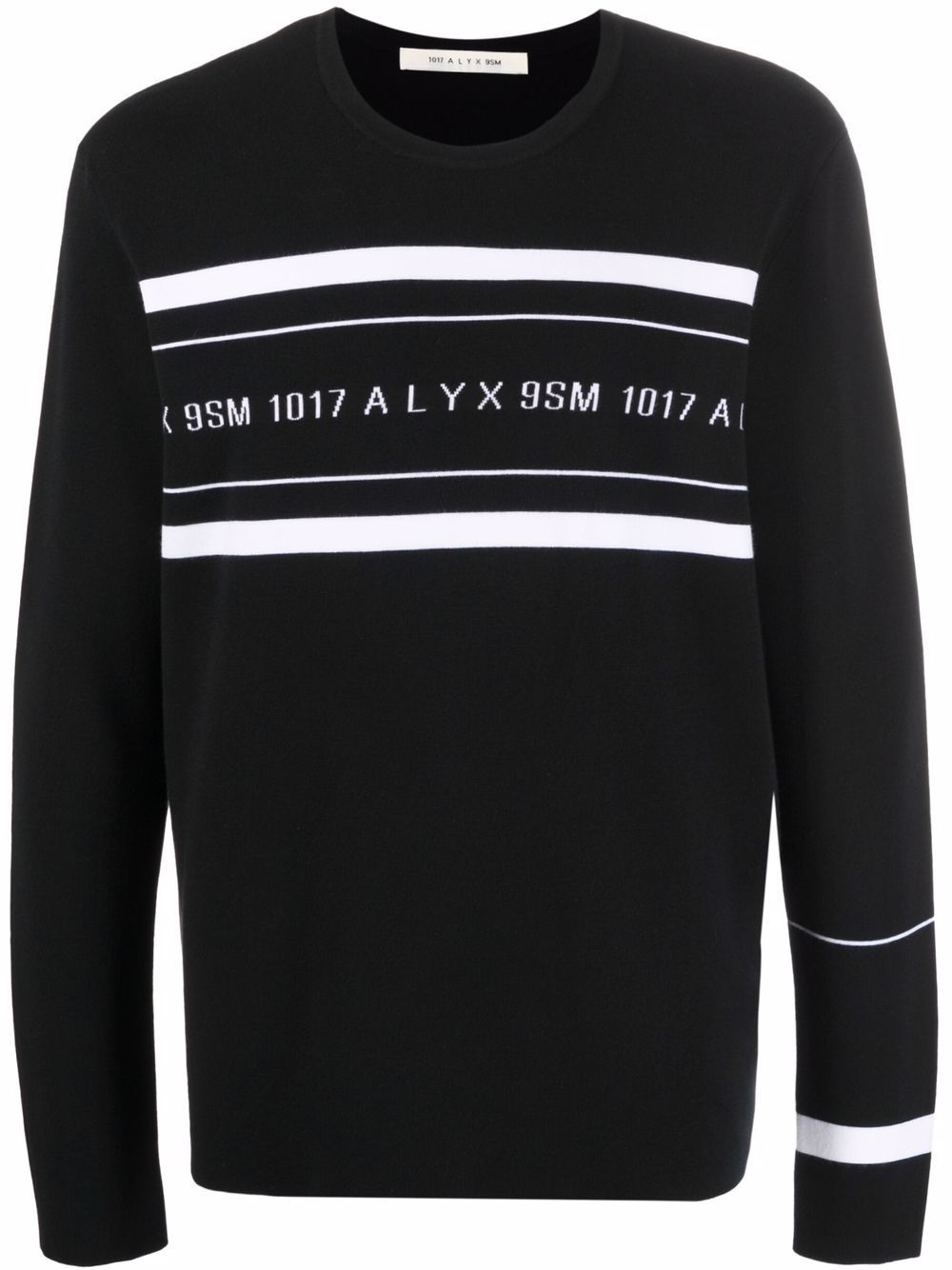 logo-print crew neck sweatshirt - 1