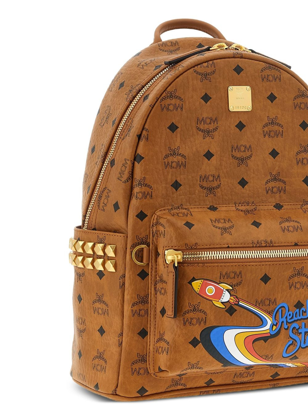 Visetos-monogram rocket-print backpack - 3