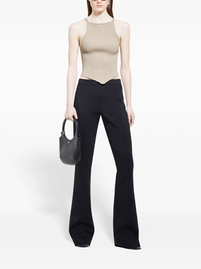 courrèges Pointy rib-knit tank top outlook