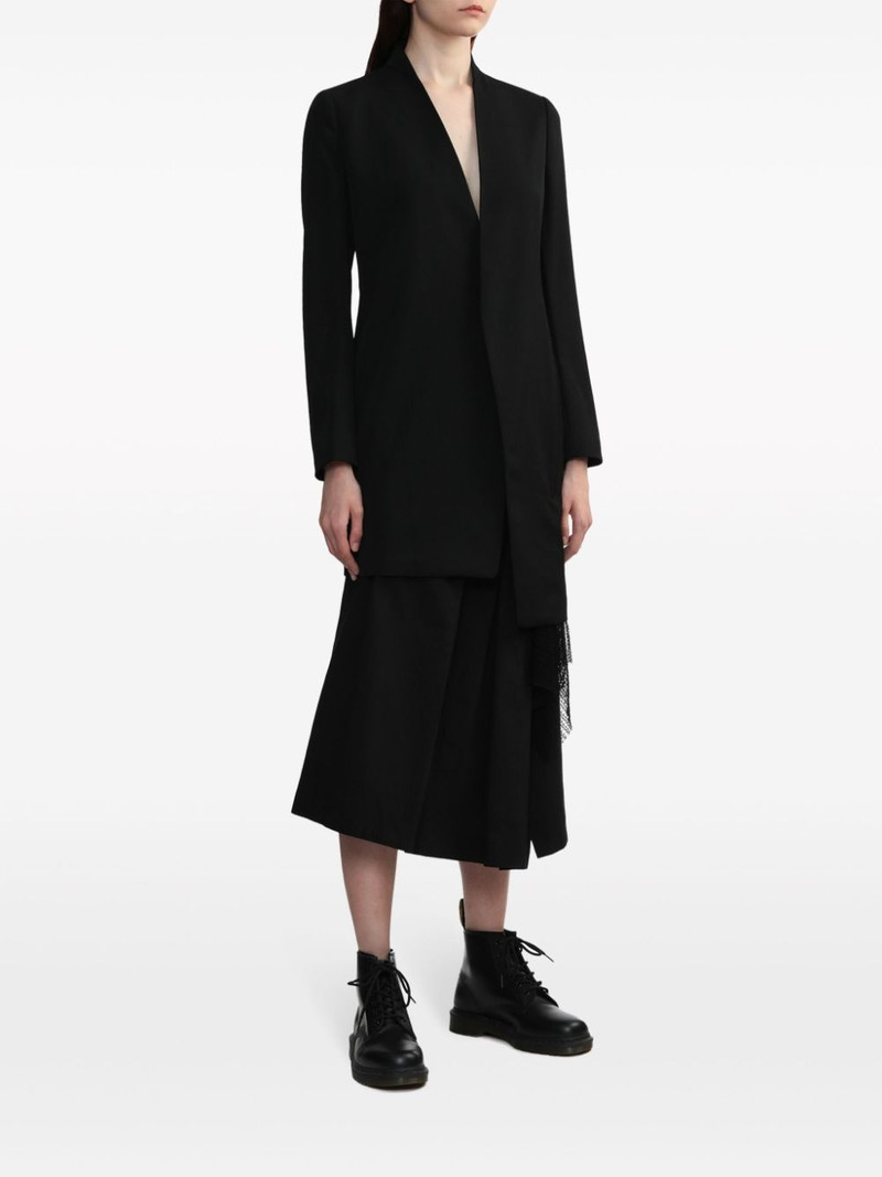 Y's asymmetric poplin midi skirt outlook