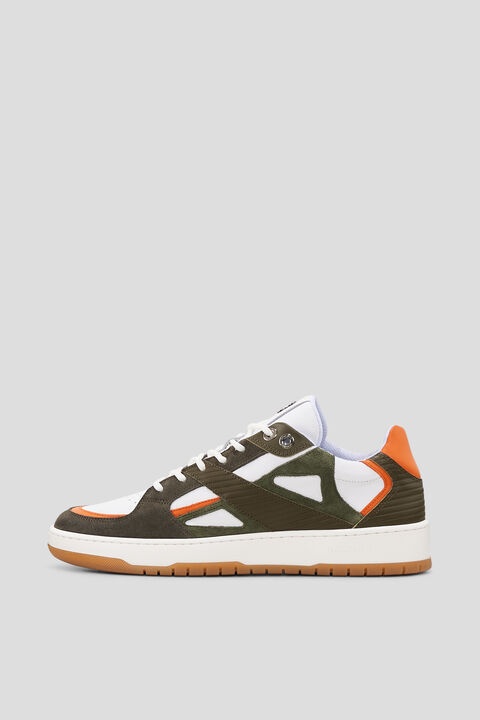 Los Angeles Sneakers in Olive green/Orange/White - 1