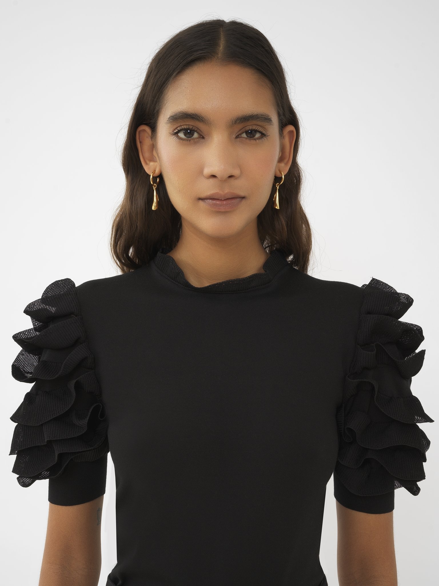 SHORT-SLEEVE RUFFLED TOP - 6
