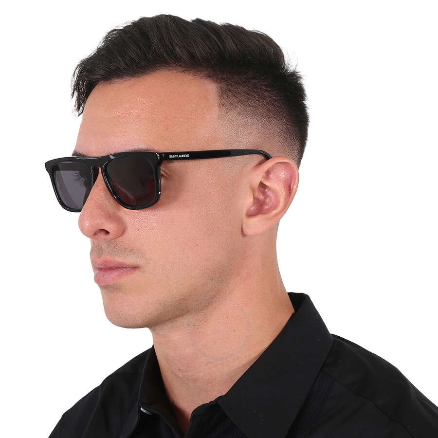 Saint Laurent Black Browline Men's Sunglasses SL 586 001 56 - 2