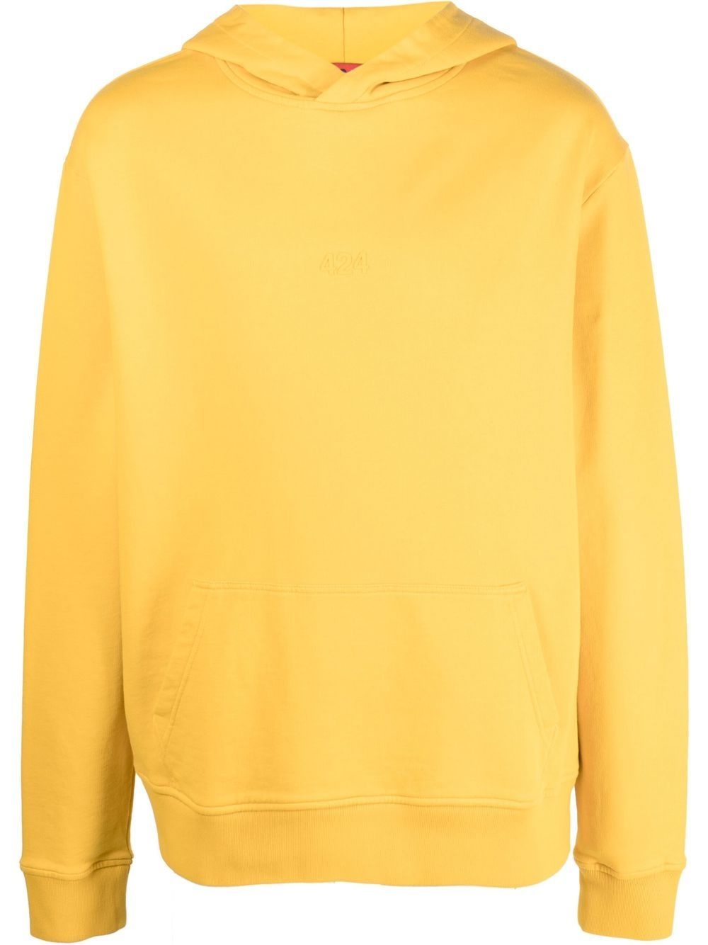 debossed-logo cotton hoodie - 1