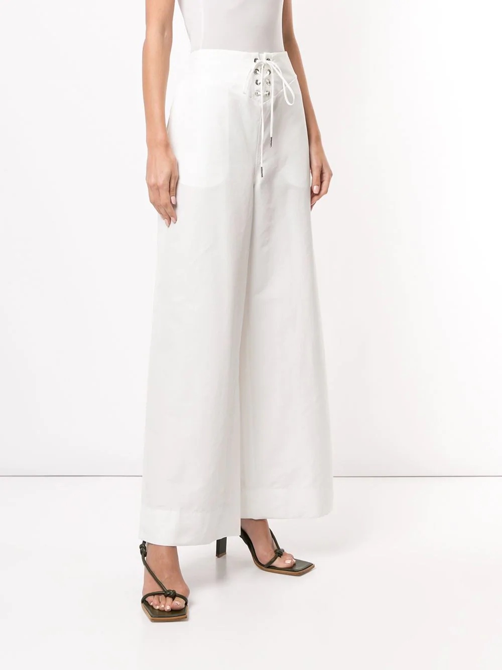 wide-leg flared trousers - 3