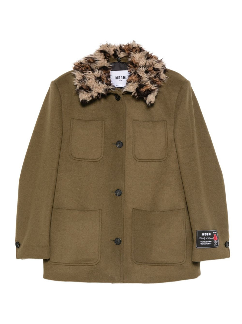 faux-fur collar coat 1
