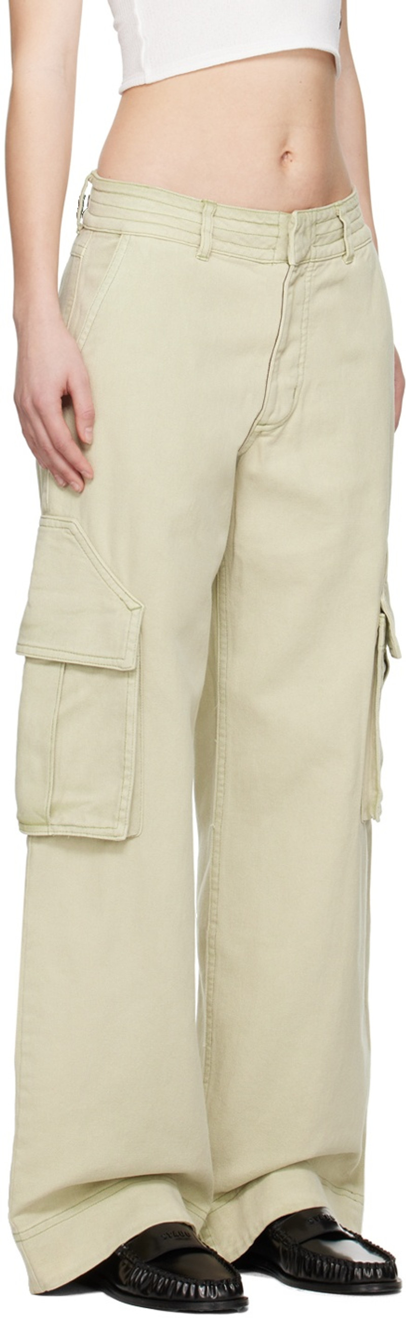 Rhude Beige Faded Cargo Pants outlook