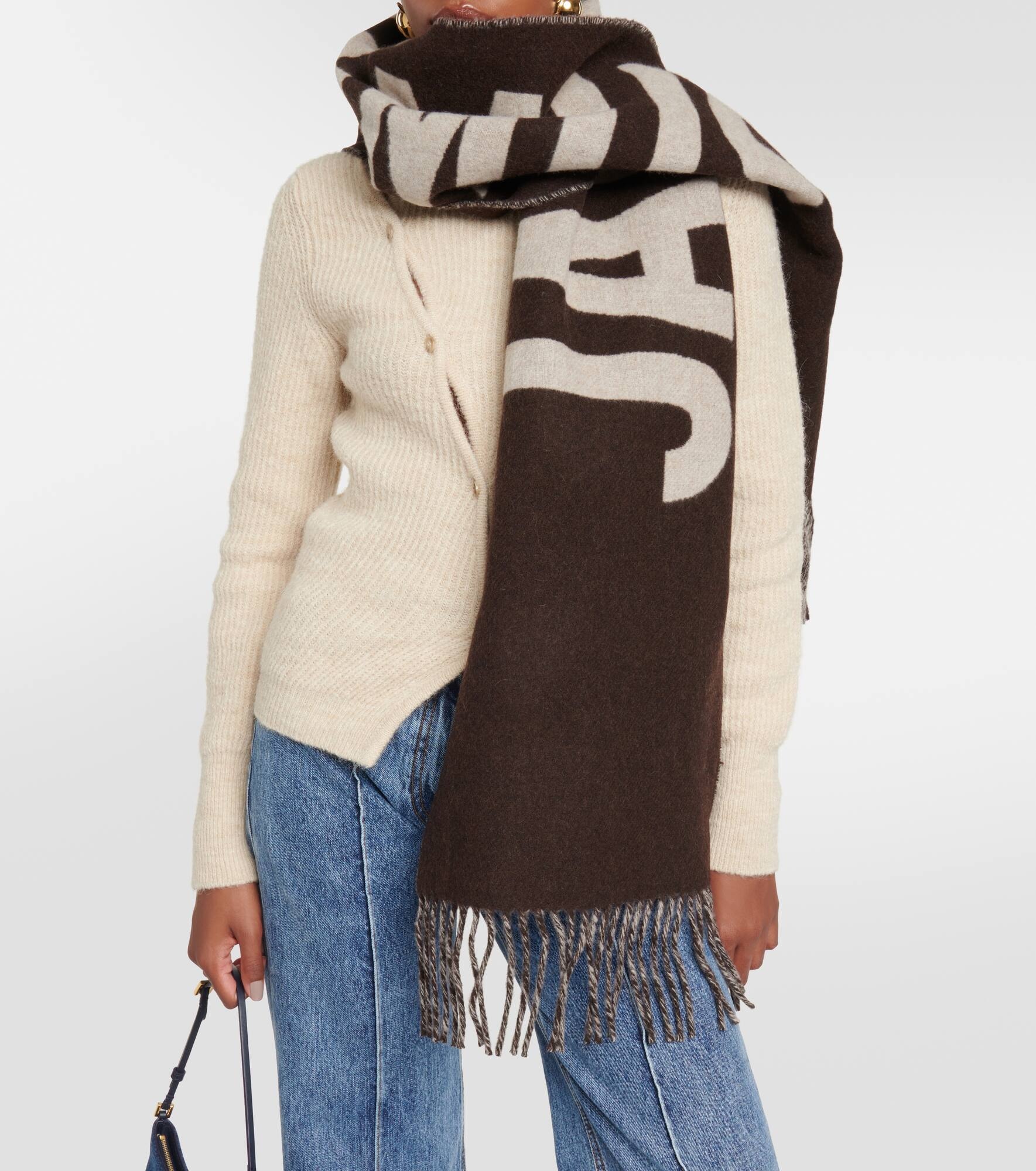 Écharpe logo virgin wool scarf - 2