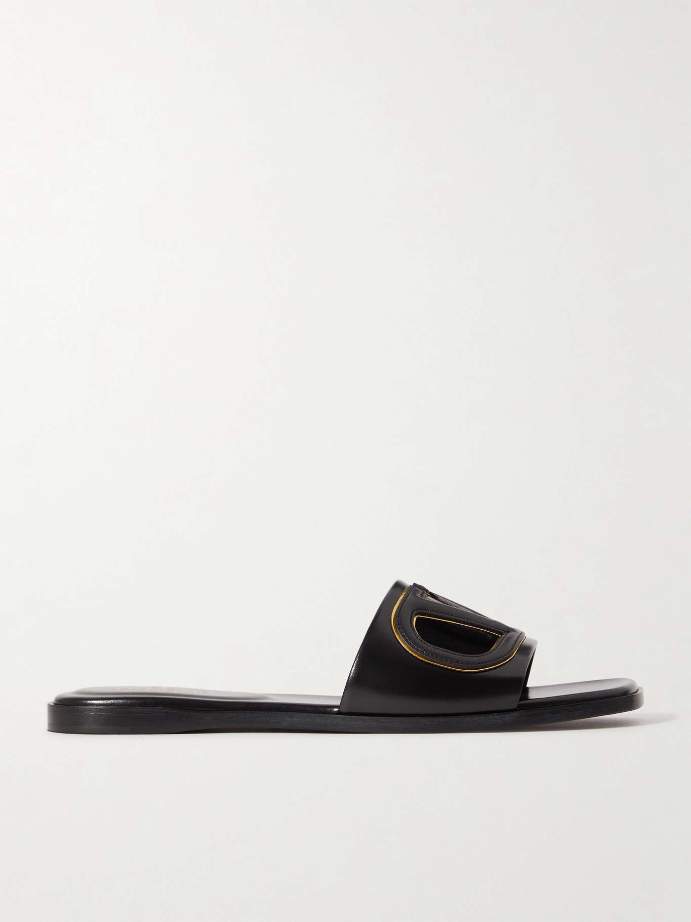 VLOGO cutout leather slides - 1