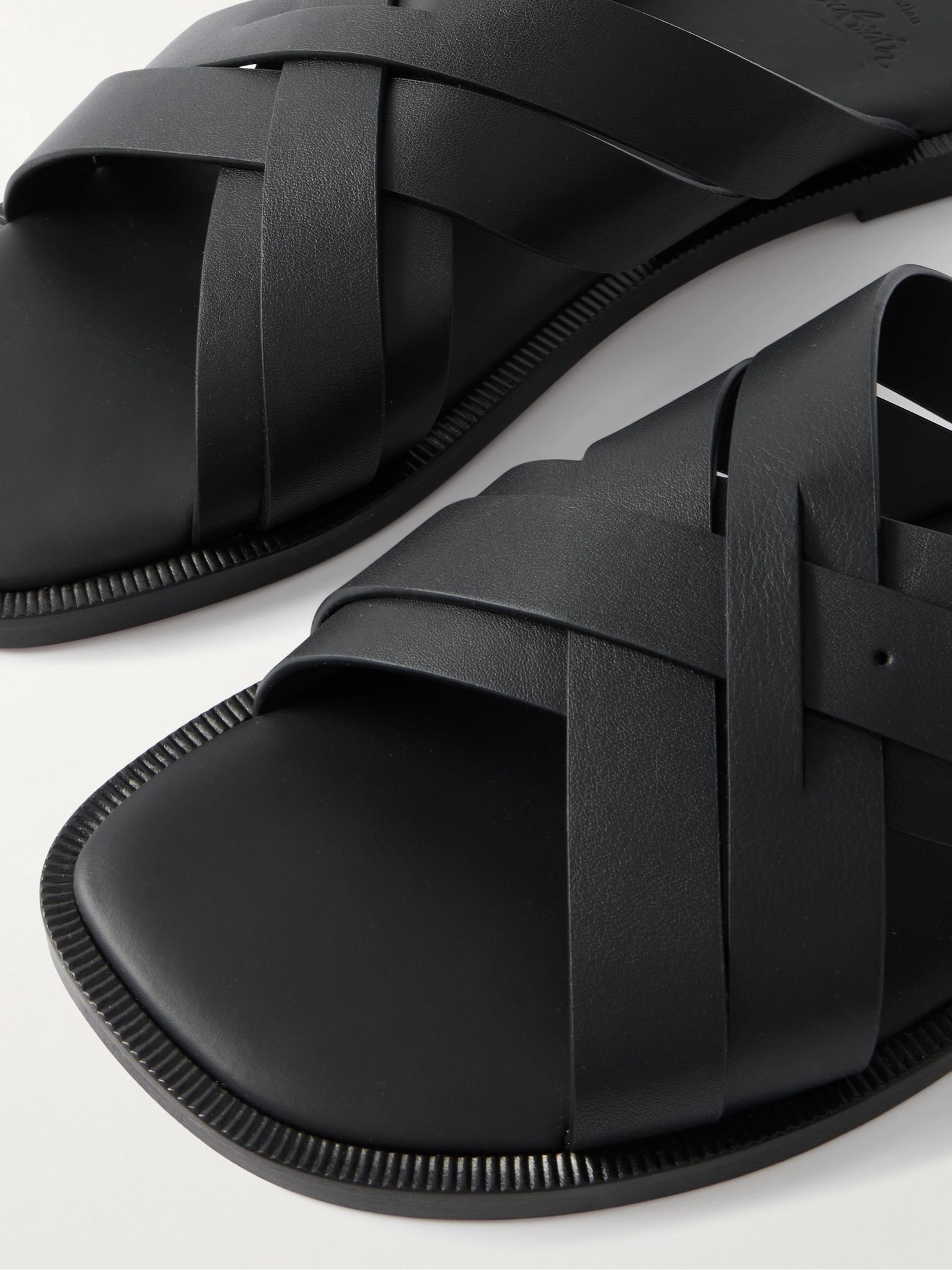 Emircross Leather Sandals Black - 5