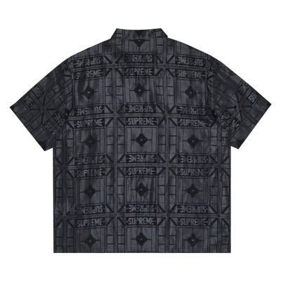 Supreme Supreme Tray Jacquard Short-Sleeve Shirt 'Black' outlook