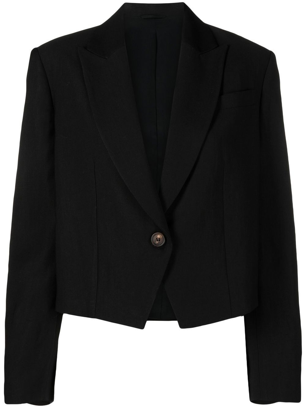 boxy woven blazer jacket - 1