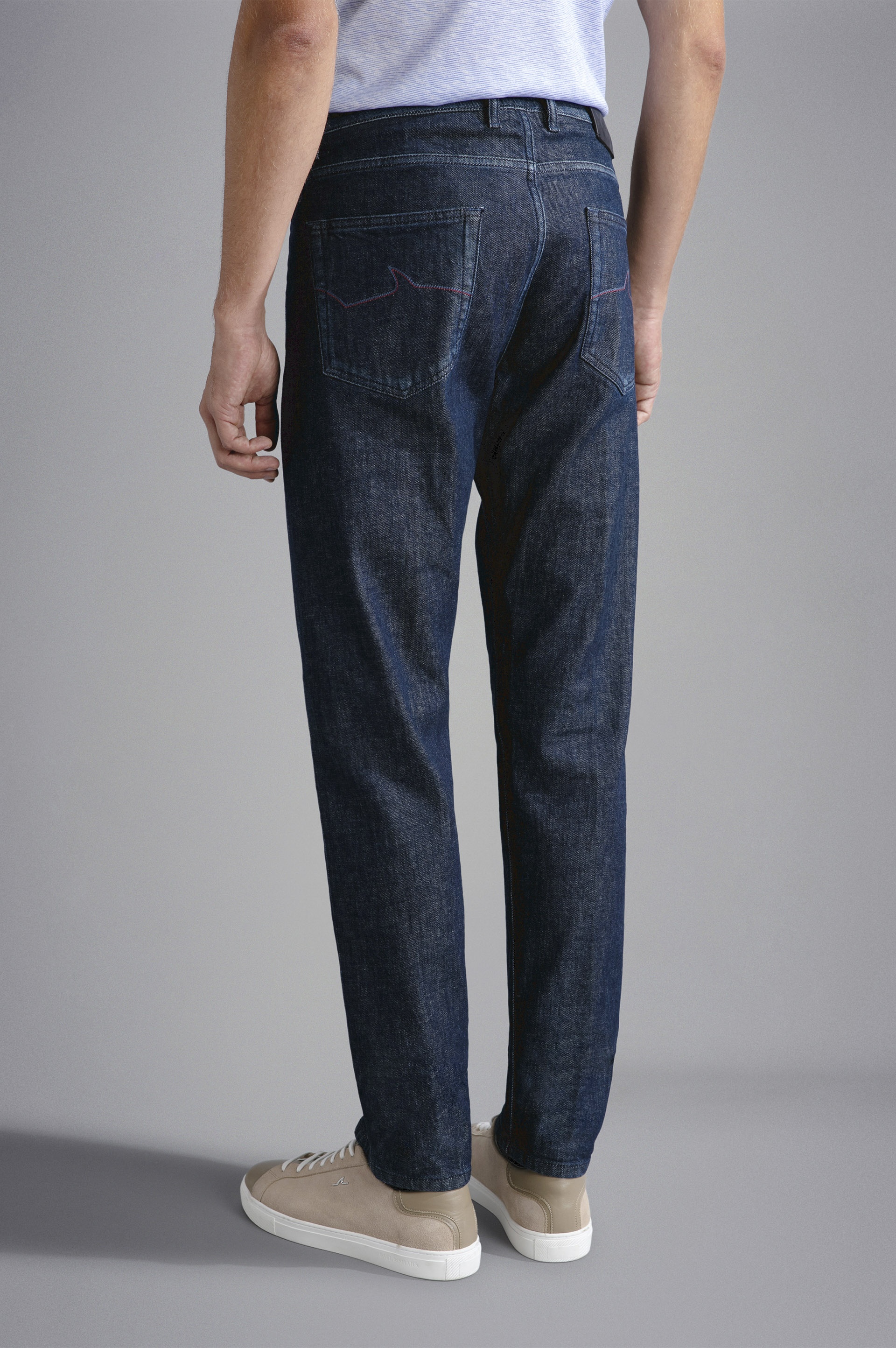 BLUE RIVET STRETCH DENIM JEANS - 3