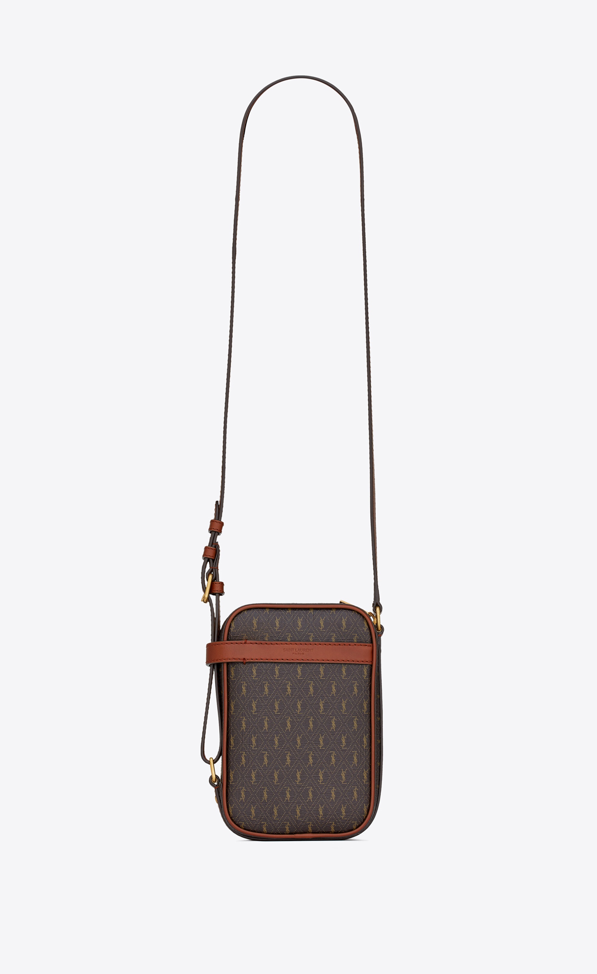 le monogramme crossbody pouch in monogram canvas and smooth leather - 1
