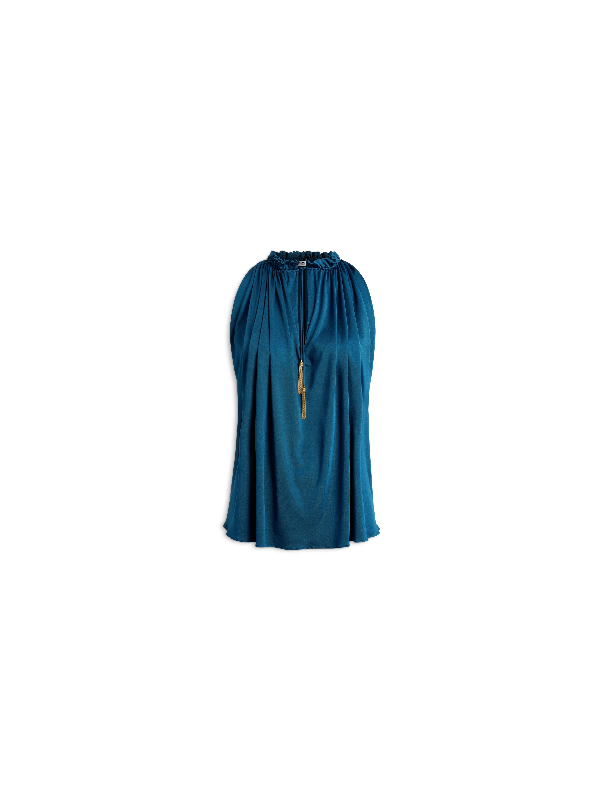 Pleated flowing jersey top - 1