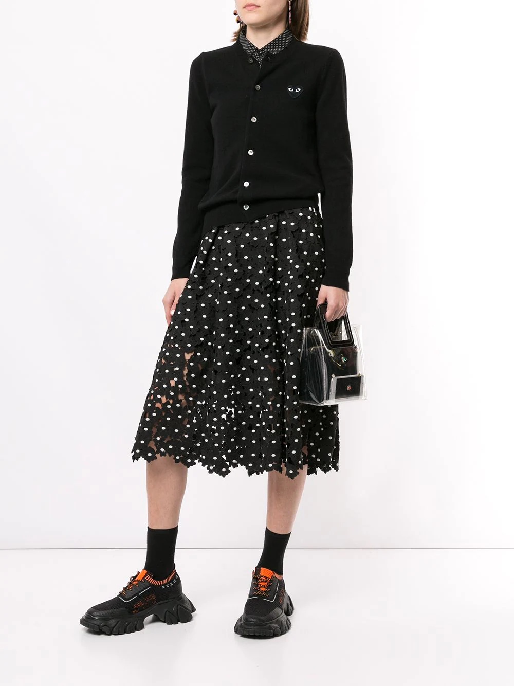 logo embroidered buttoned cardigan - 2