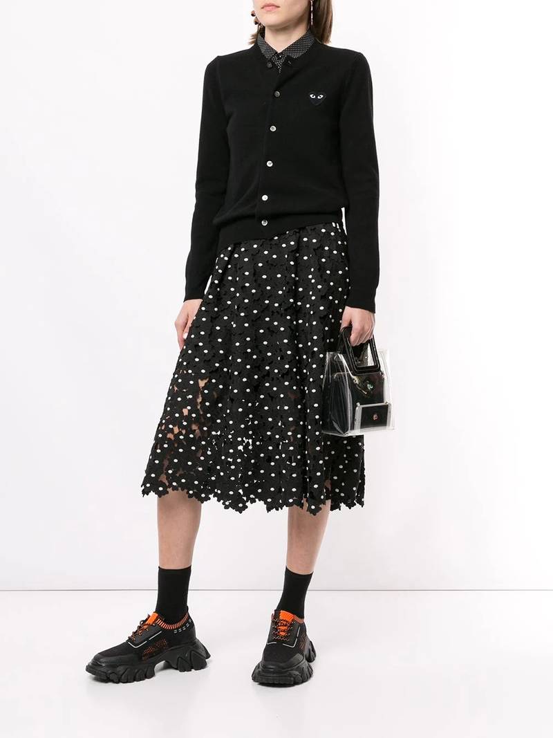 Comme des Garçons PLAY logo embroidered buttoned cardigan outlook