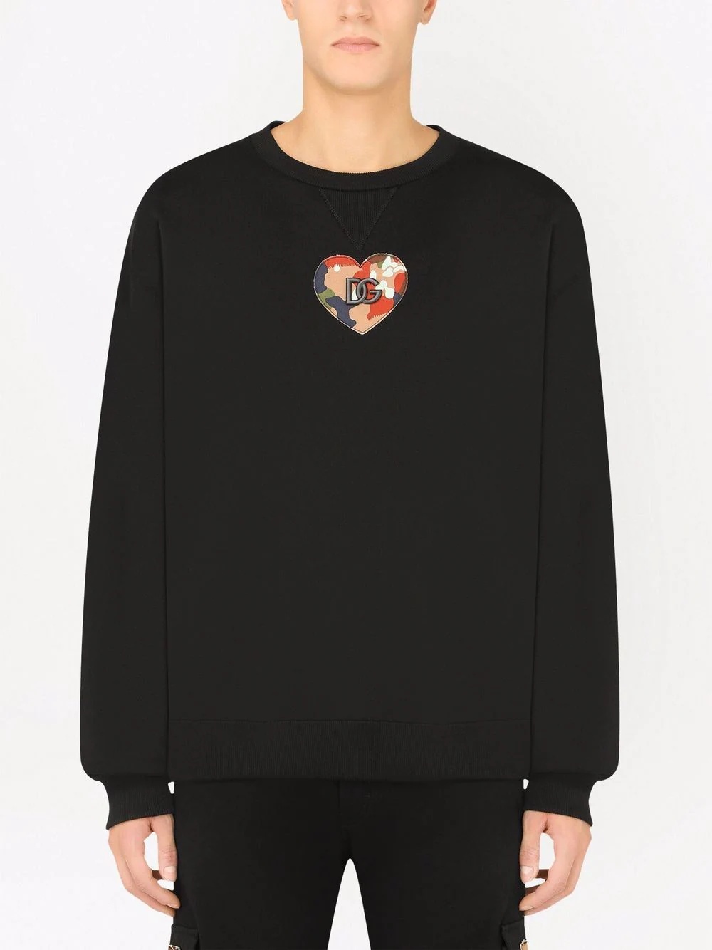 heart-patch logo sweatshirt - 3