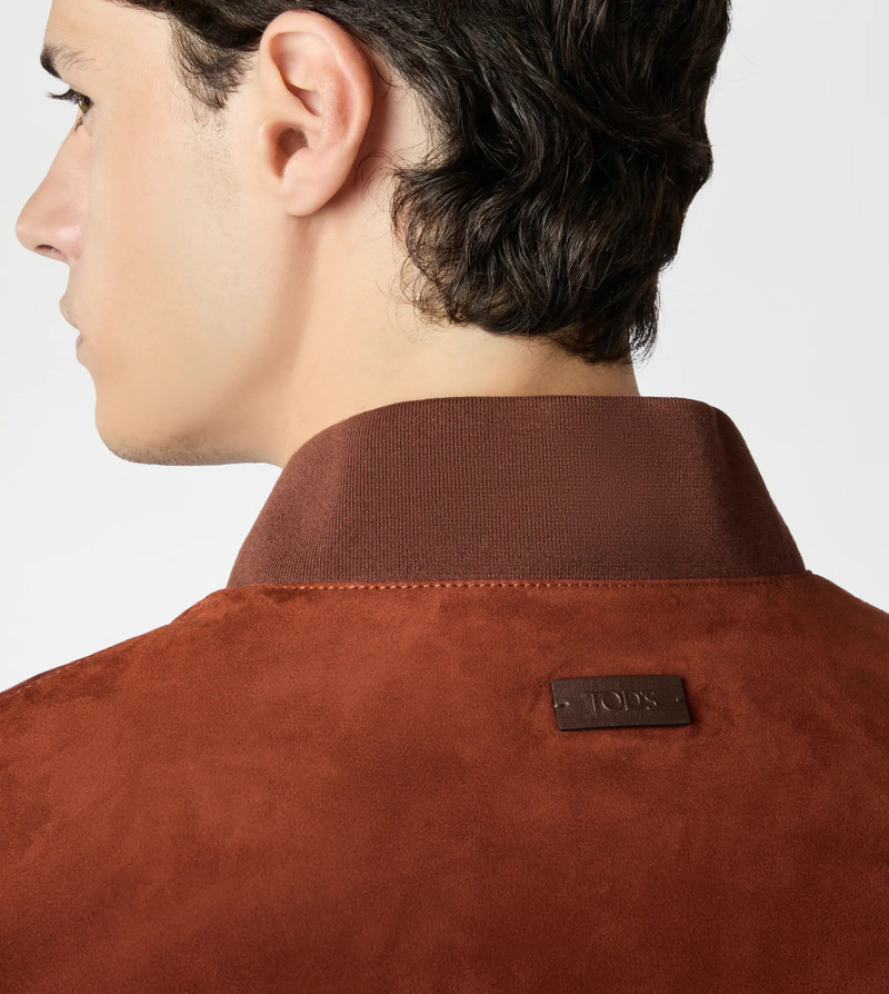 PASHMY BOMBER JACKET IN SUEDE - RED 5