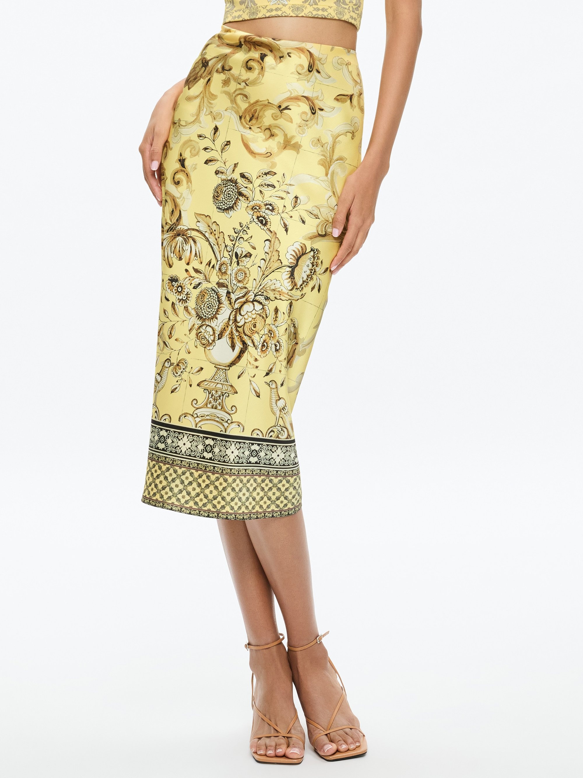 MAEVE MIDI SLIP SKIRT WITH SLIT - 2