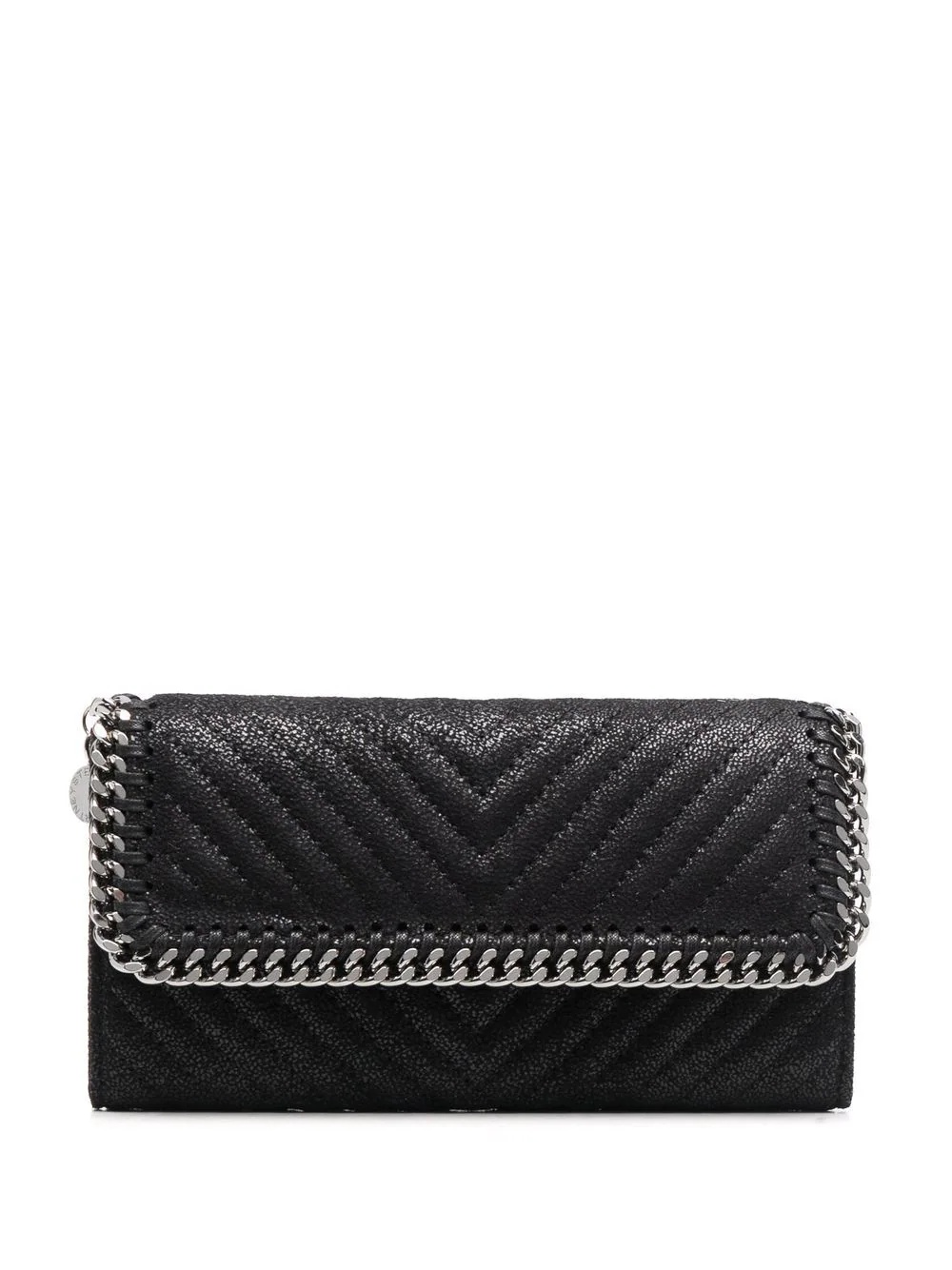 Falabella chevron-quilted continental wallet - 1