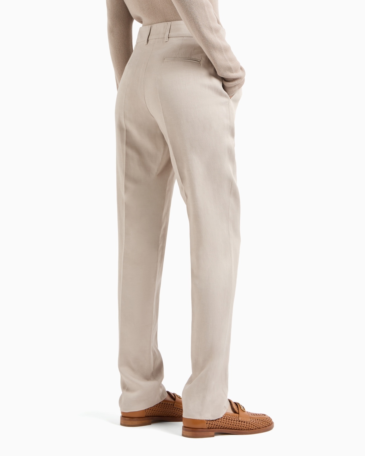 LINEN-BLEND TROUSERS WITH PLEATS - 3