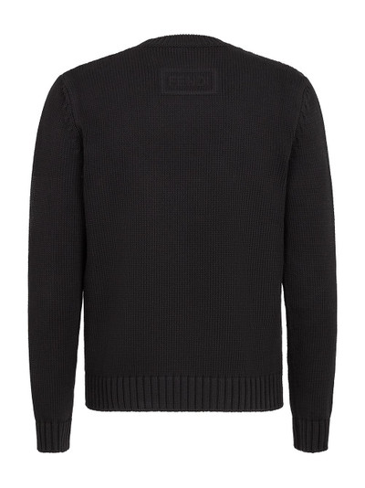 FENDI embossed logo crew-neck jumper outlook