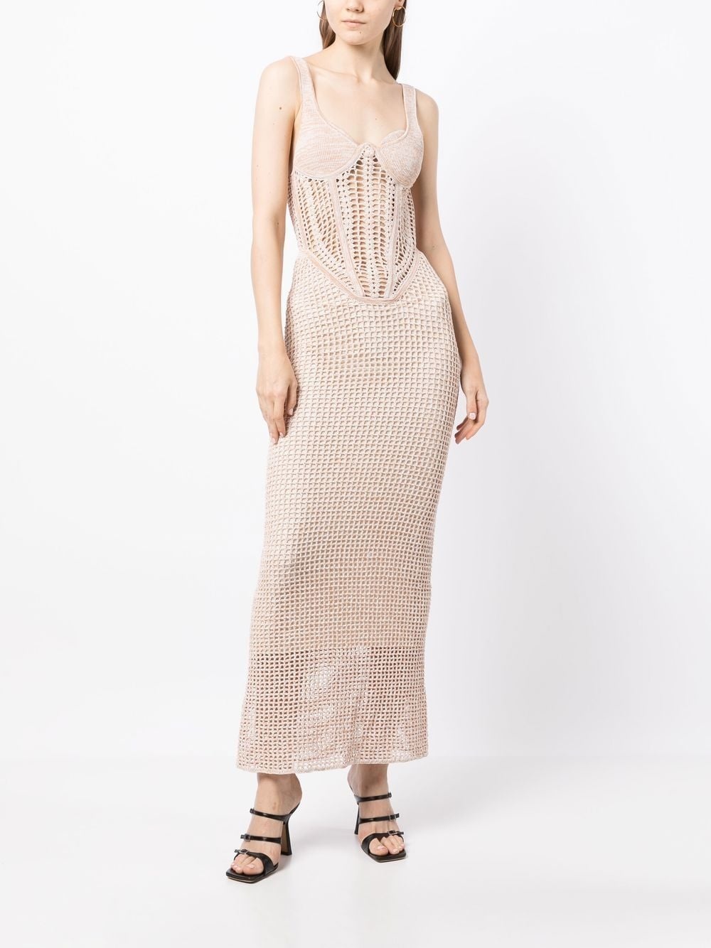 marled corset dress - 2