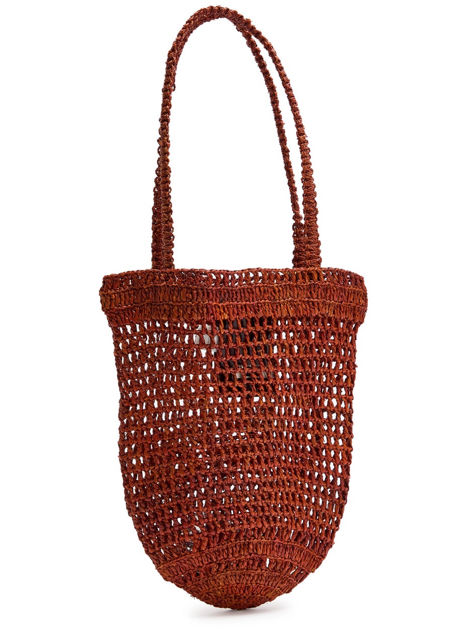 Chloe Summer Banana Logo Raffia Tote - 2