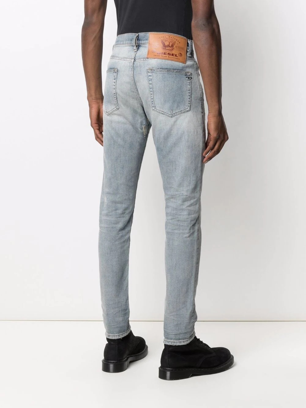 faded slim-fit jeans - 4