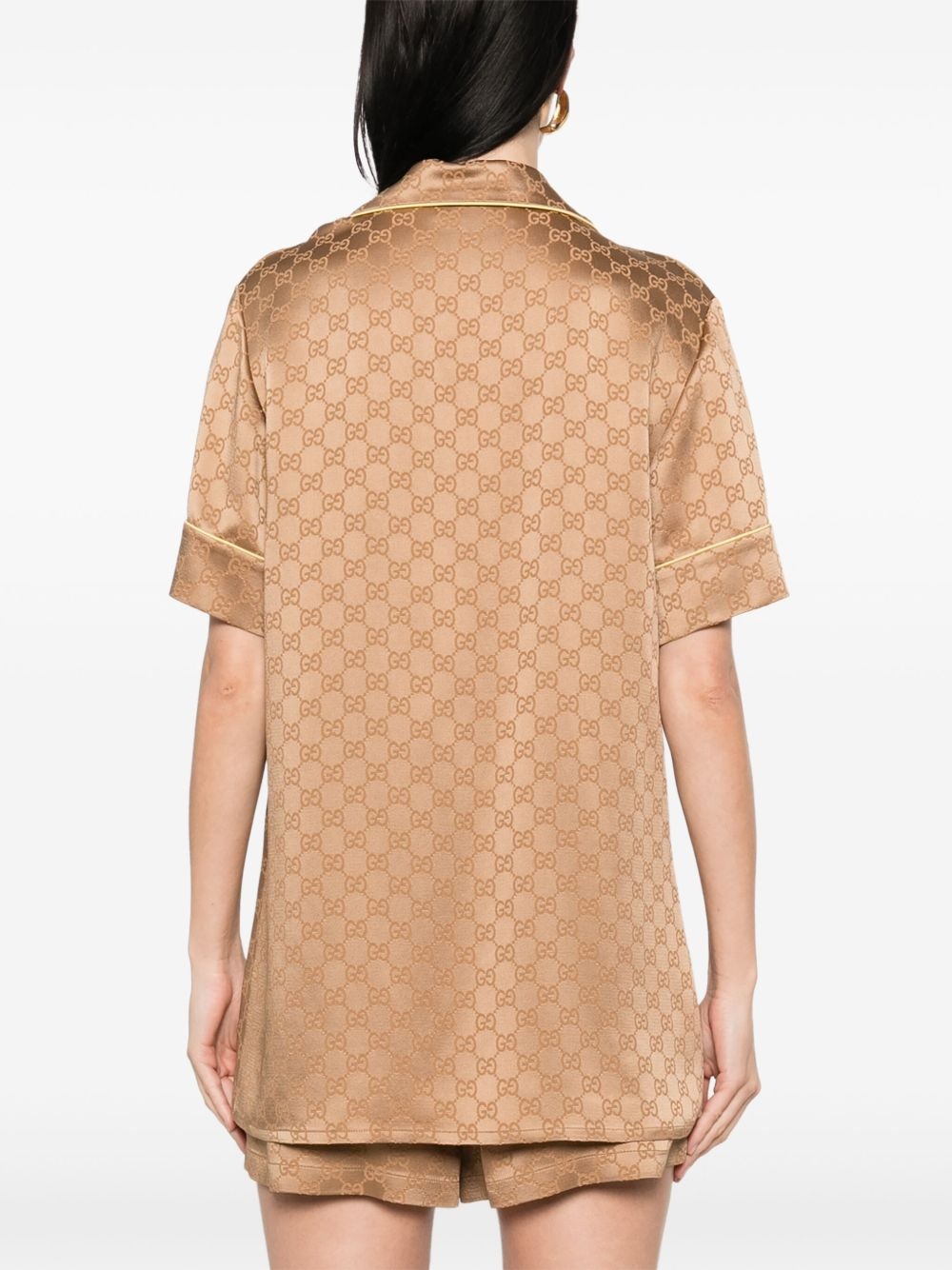 GG satin shirt - 4
