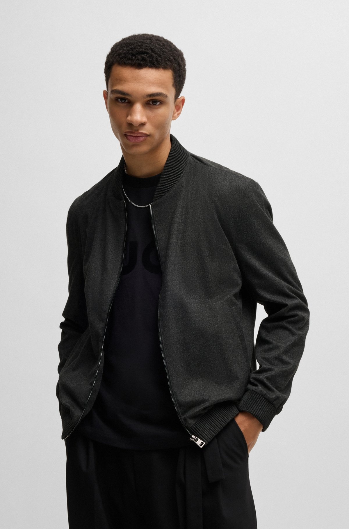 SLIM-FIT JACKET IN SUPER-FLEX FLANNEL - 2