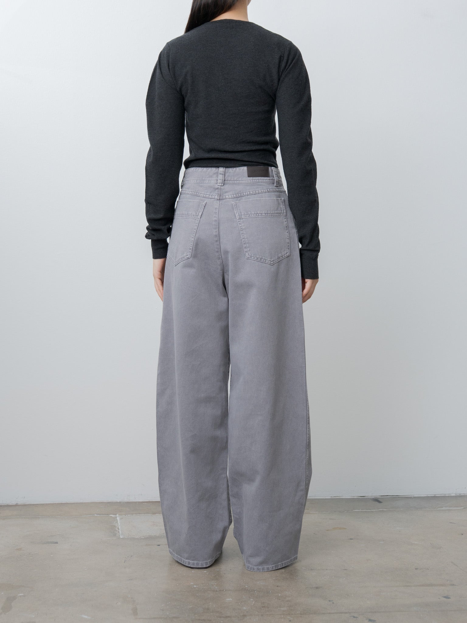 Crew Neck Sweater - Anthracite Melange - 4