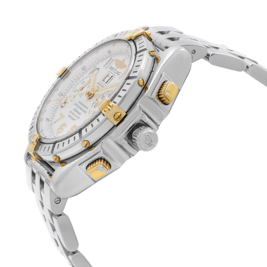 Pre-owned Breitling Breitling Crosswind Chronograph Automatic Chronometer White Dial Men's Watch B44 - 3