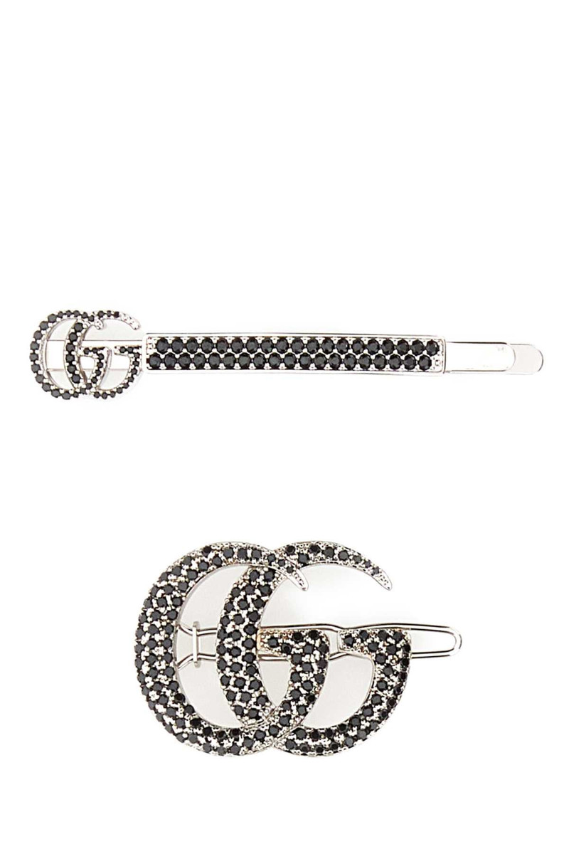 Gucci Marmont Hair Clips Set — Silver 1
