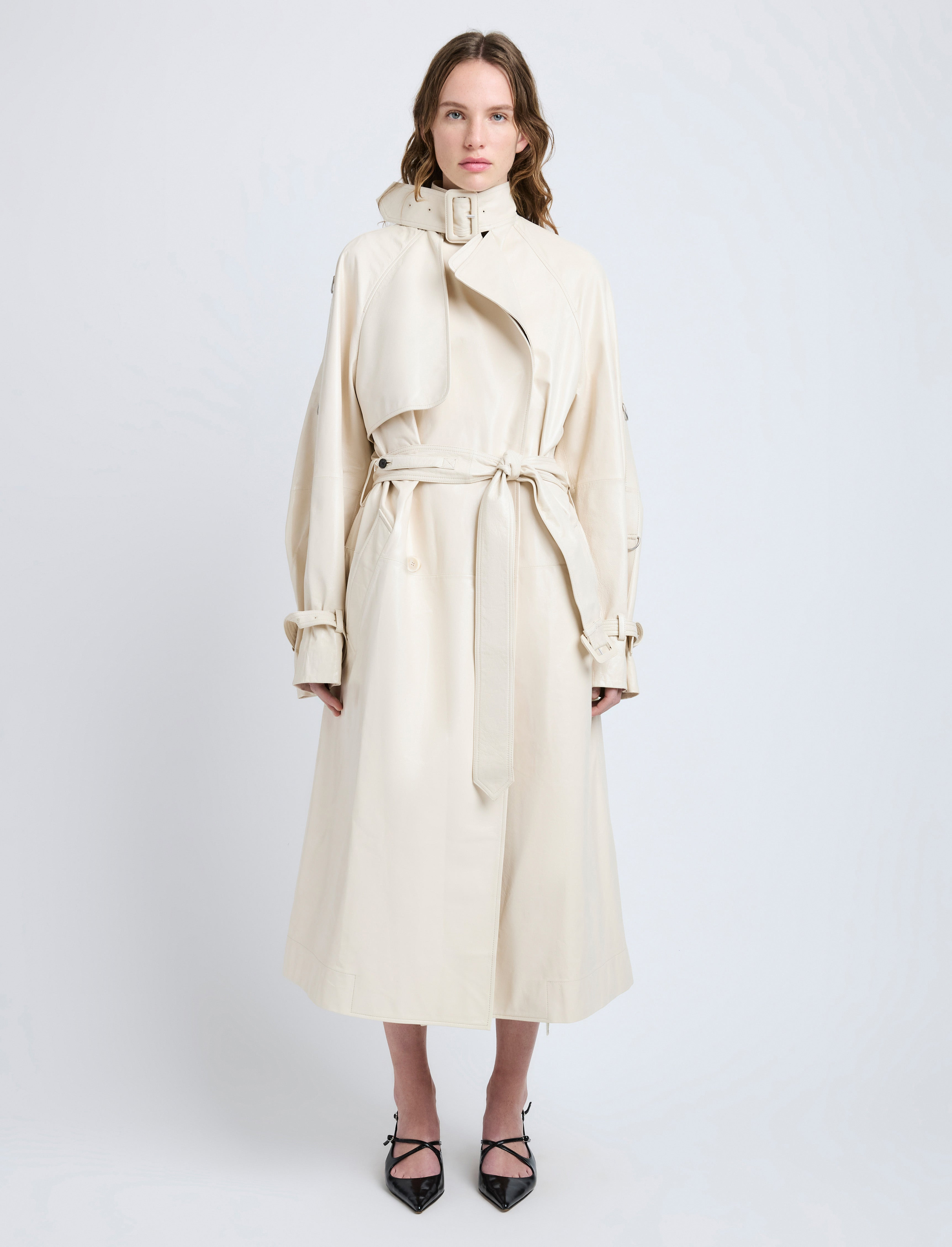 Sabina Coat in Lacquered Leather - 6