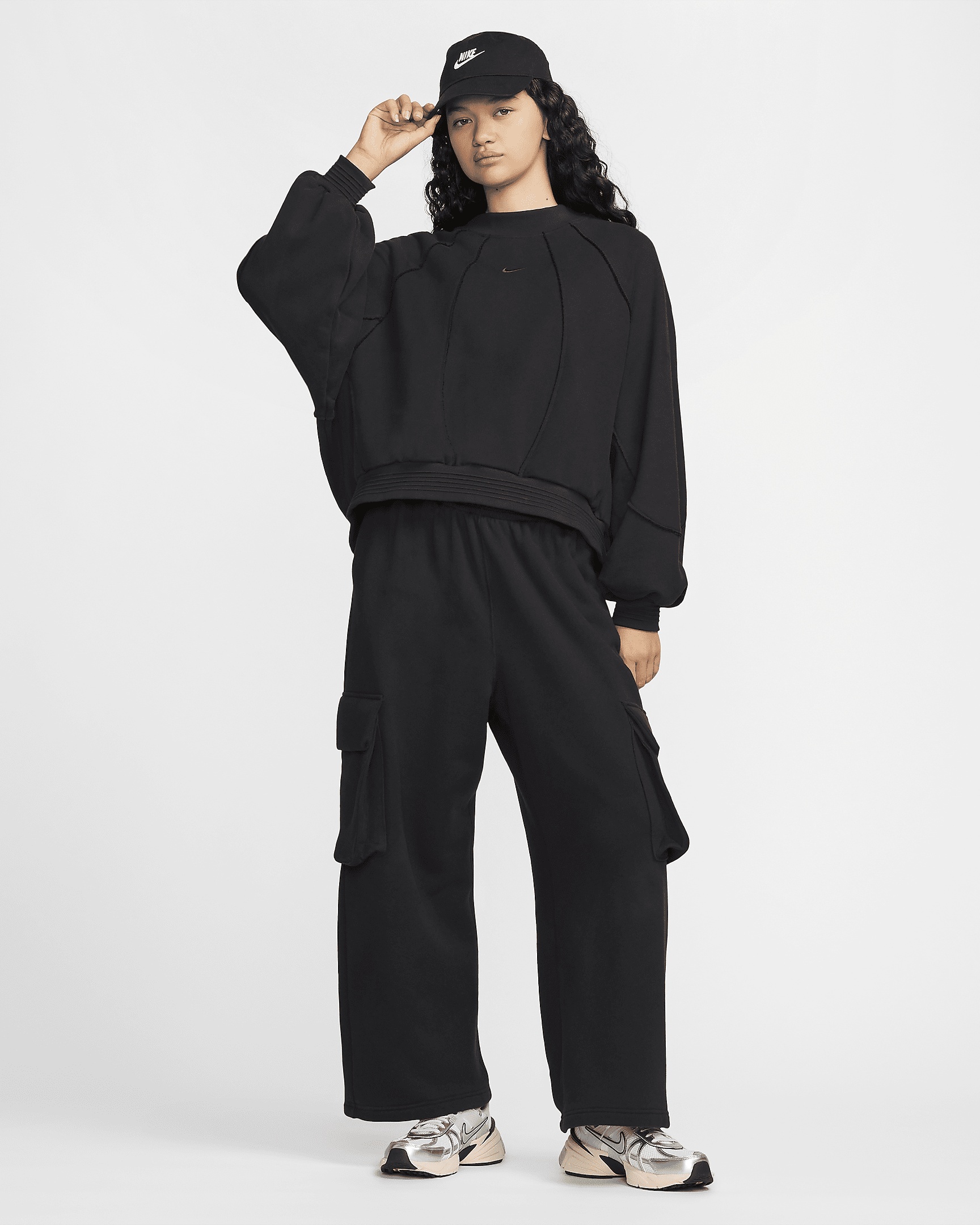 Nike Sportswear Collection Women's Oversized Crew-Neck French Terry Sweatshirt - 6