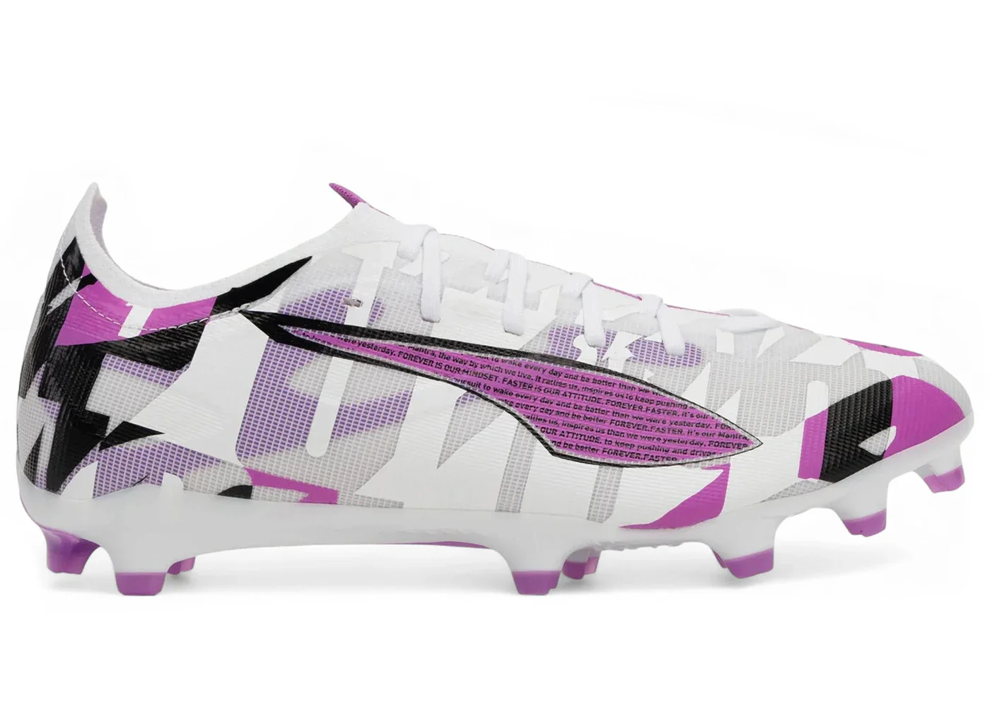 Puma Ultra 5 Match Forever FG/AG White Pure Magenta Feather Gray Black - 1