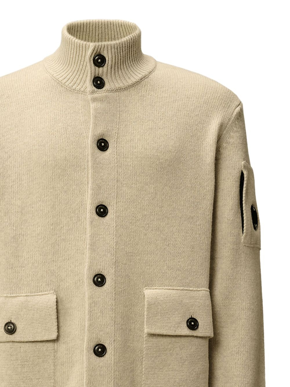 high-neck cardigan - 2