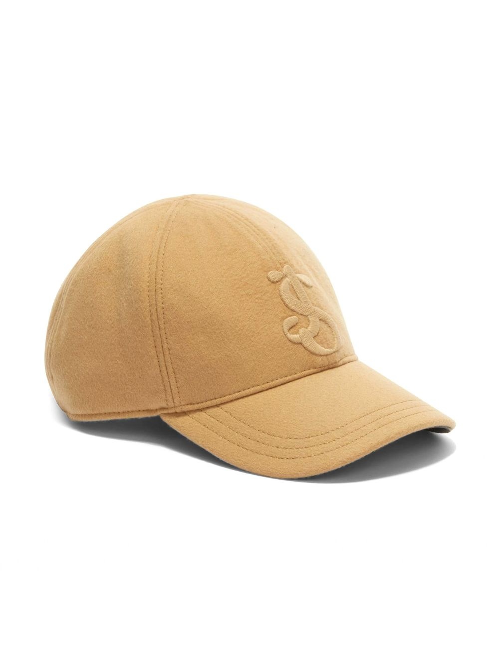 logo-embroidery cashmere baseball cap - 2