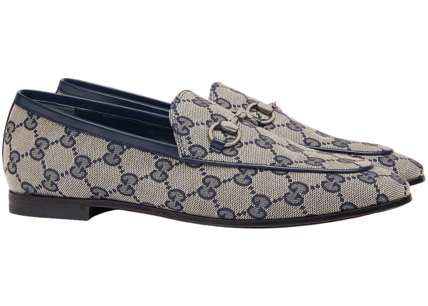 Gucci Jordaan Loafer Blue GG Canvas - 2