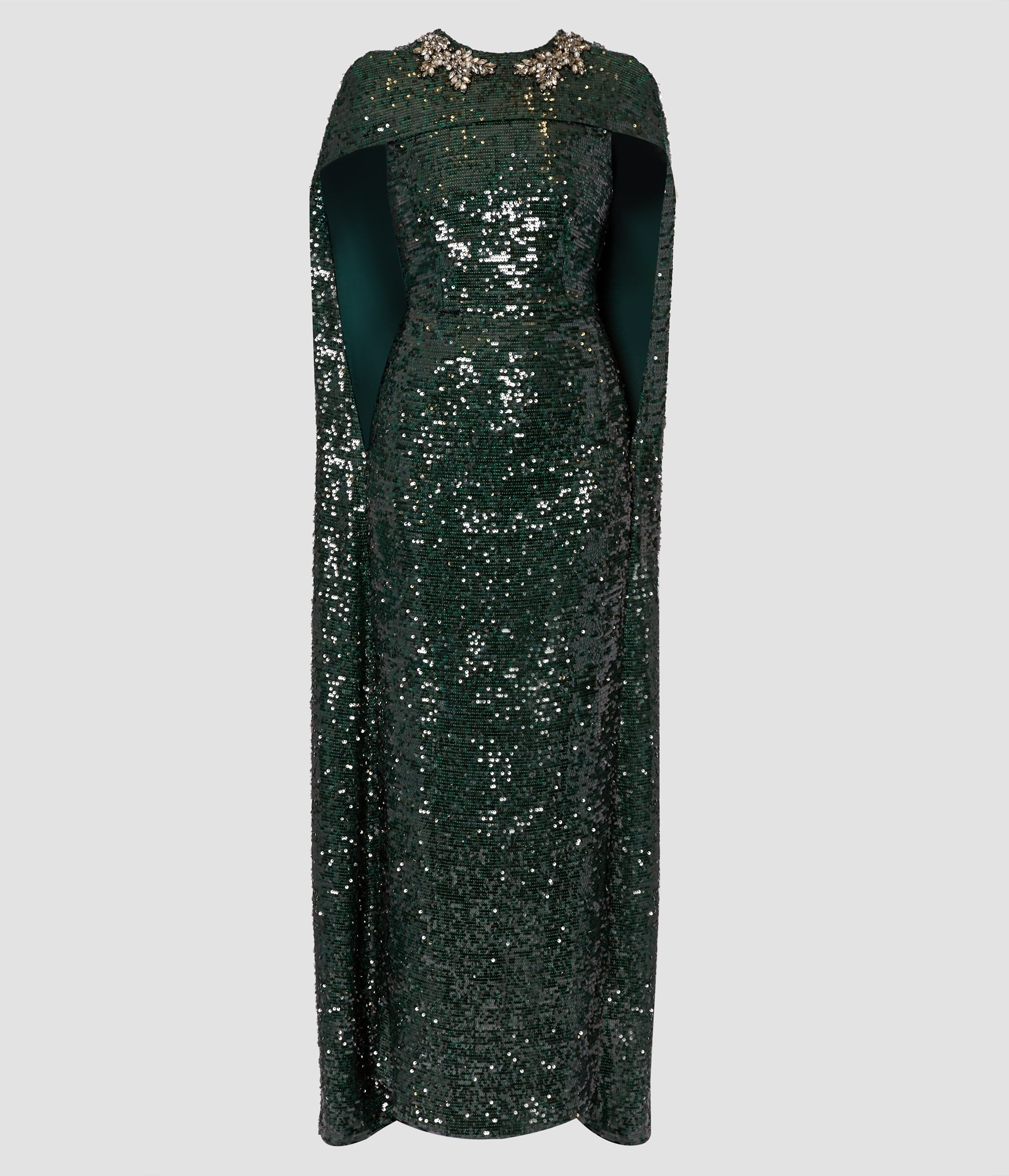 CAPE DETAIL GOWN - 2