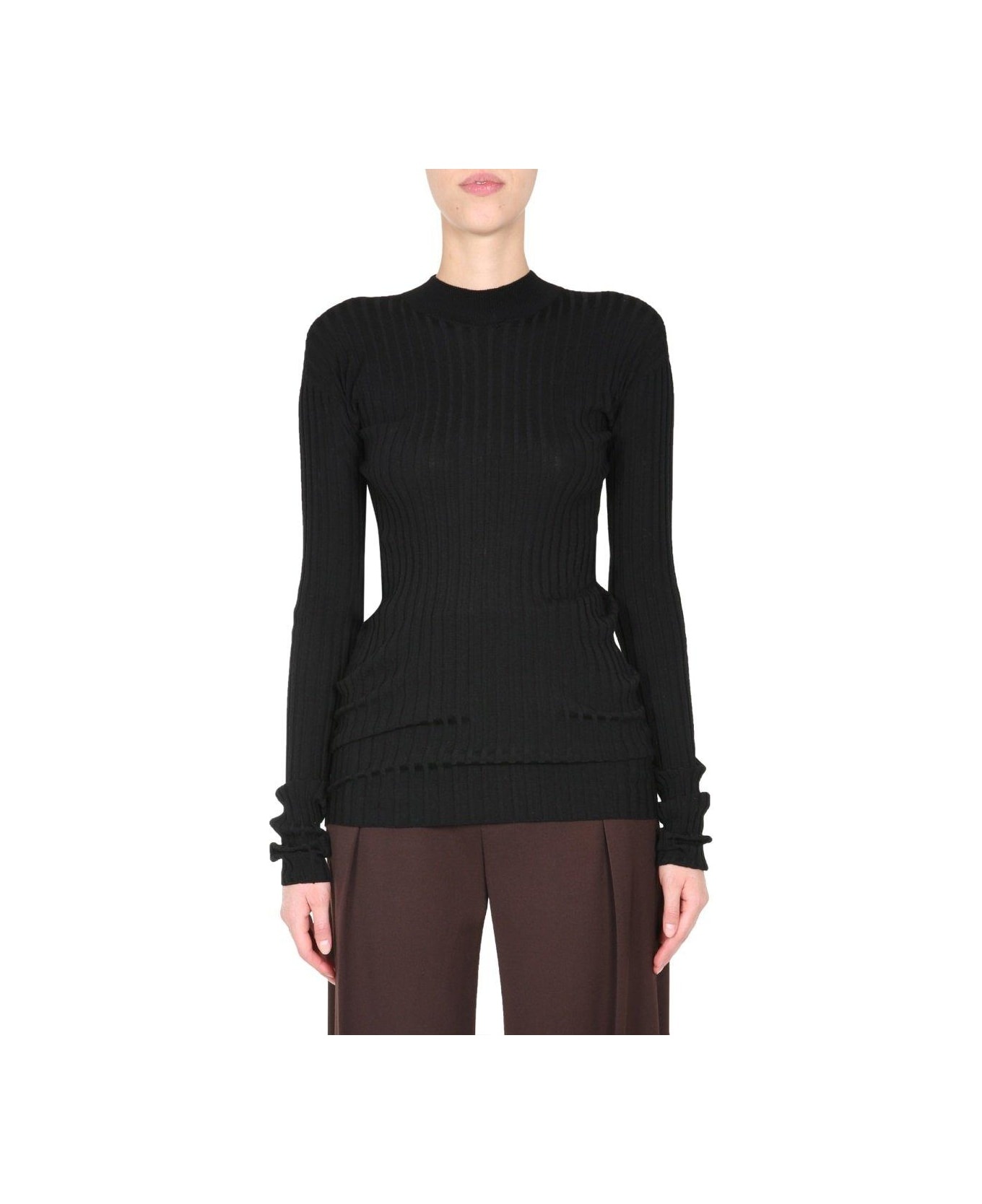 Ribbed Knit Sweater - 3