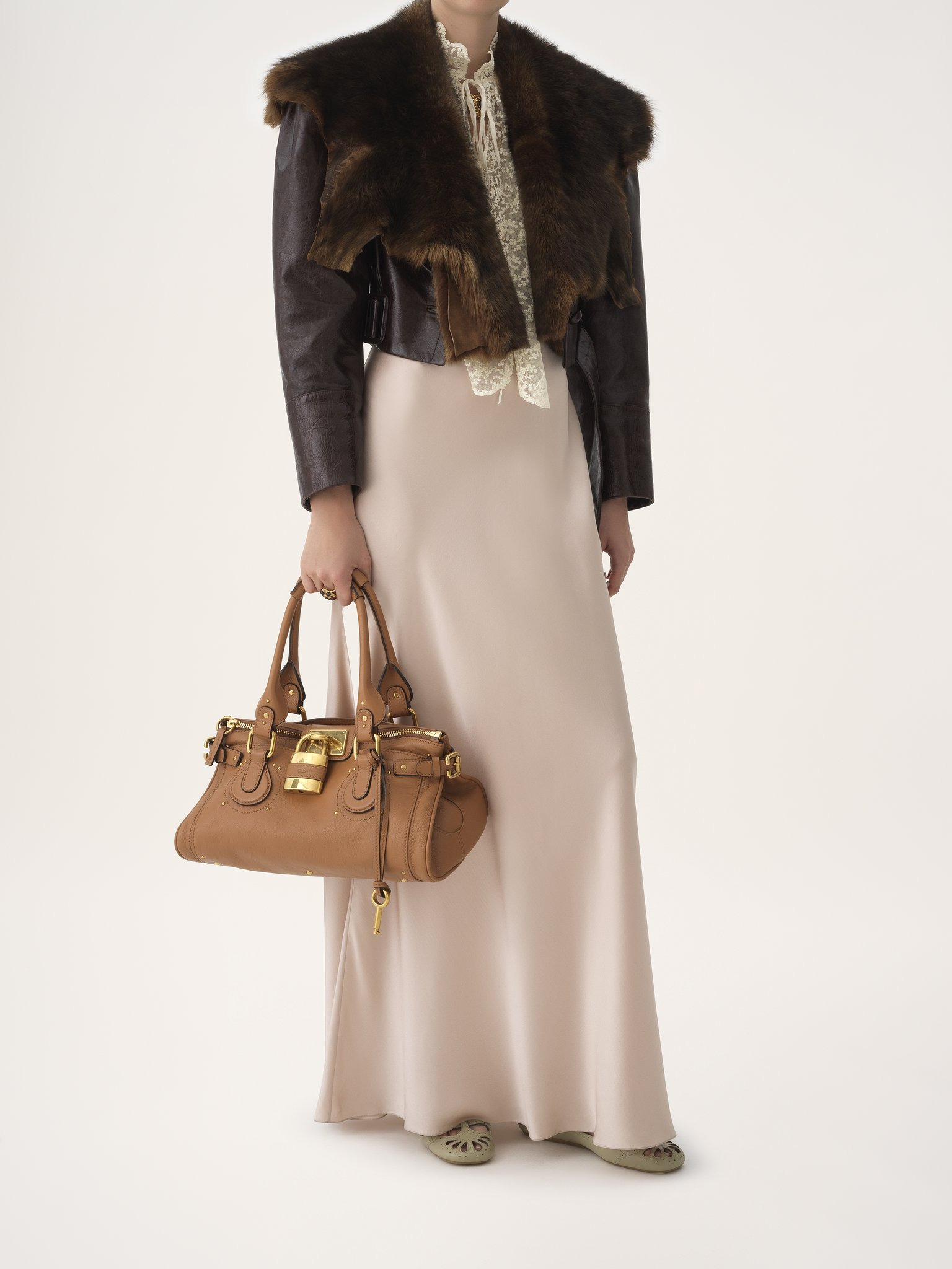 PADDINGTON BAG IN GRAINED LEATHER - 8