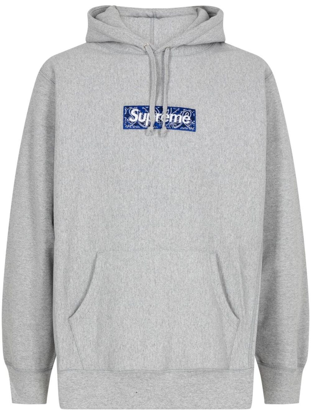 bandana box logo cotton hoodie - 1