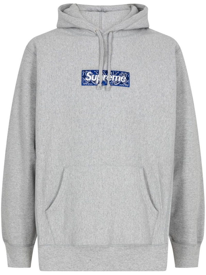bandana box logo cotton hoodie - 1