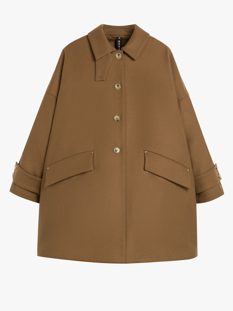 HUMBIE CAMEL BROWN WOOL OVERCOAT 1