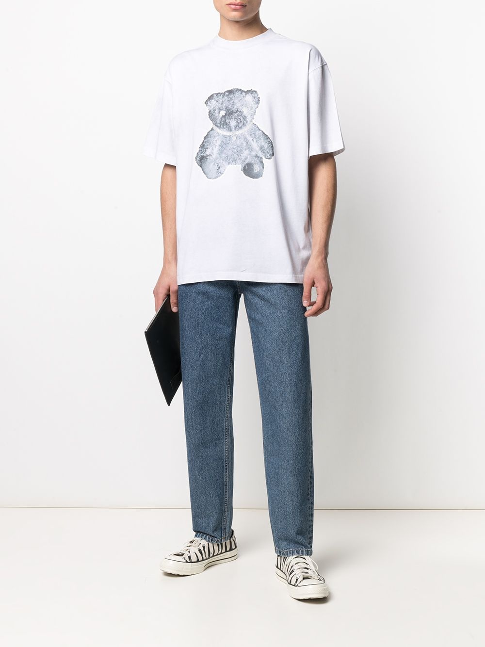 negative teddy print t-shirt - 2